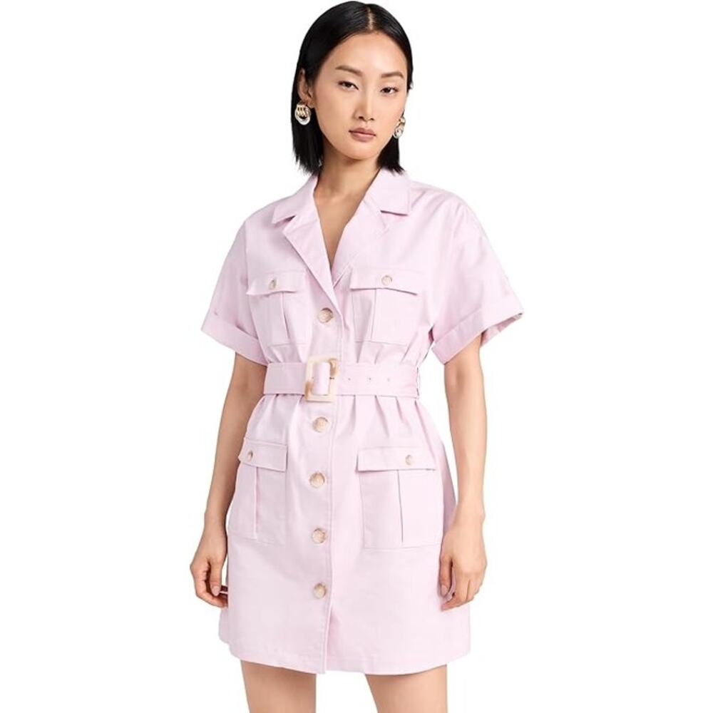 L'AGENCE Light Pink Utility Shirt Dress
